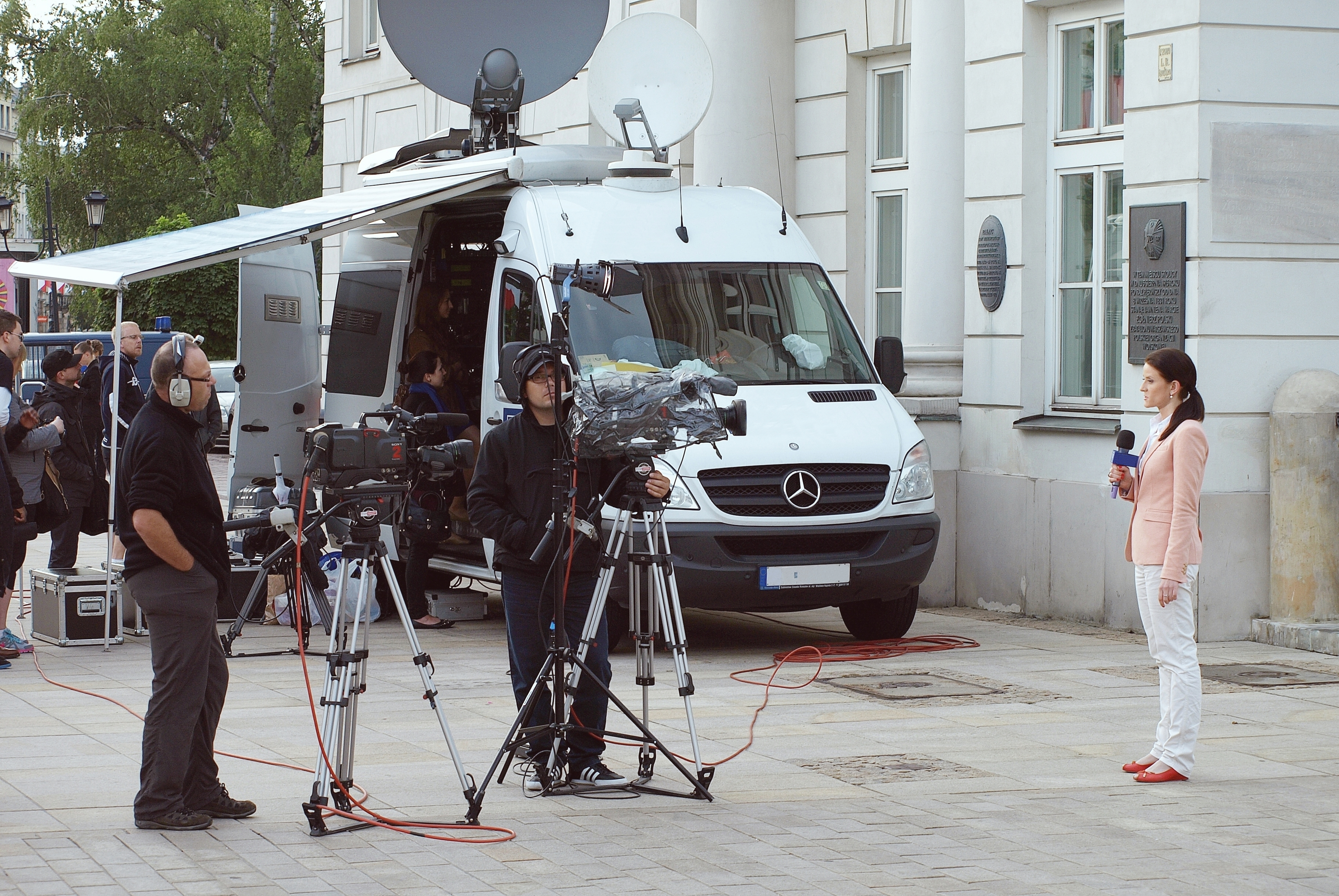 SNG Truck broadcasting live