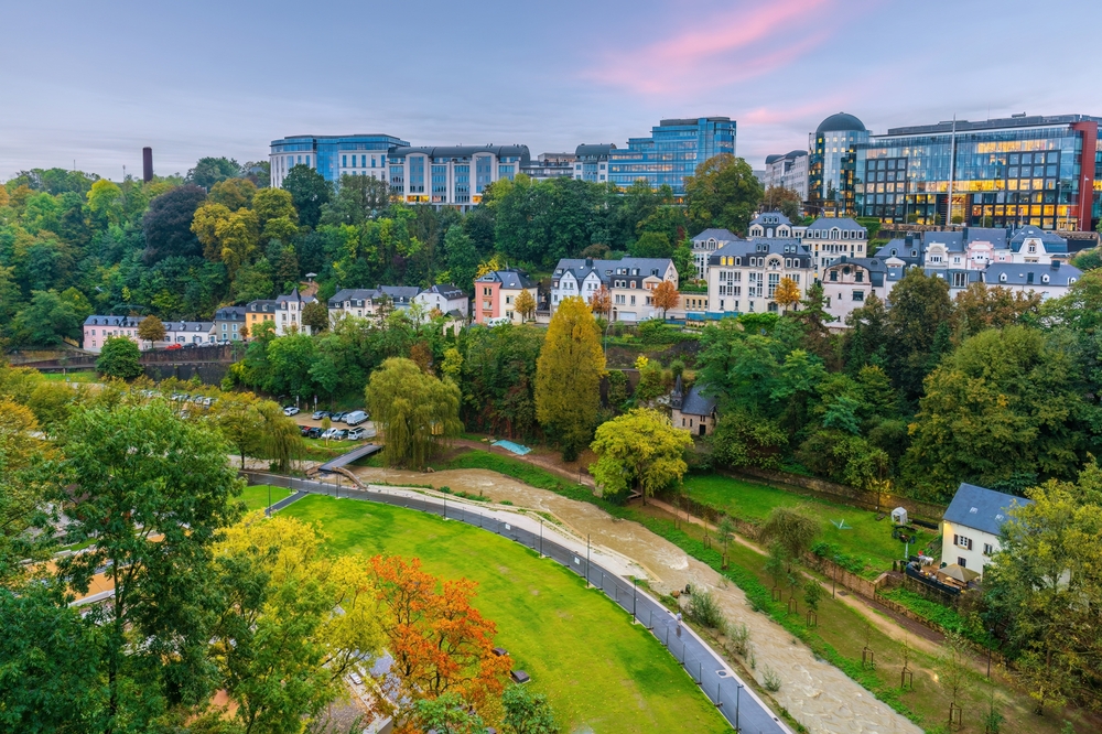 Luxembourg city old town skyline