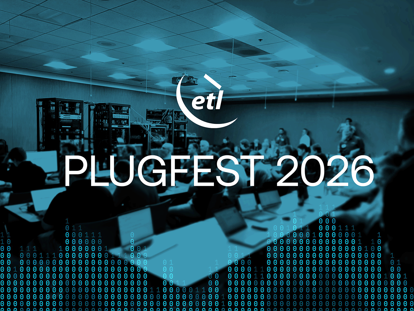 Colourised image of 2026 PlugFest hall