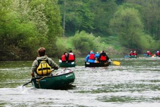 Canoeing down the River Wye