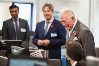 HRH Prince Charles visits the engineering department at ETL Systems
