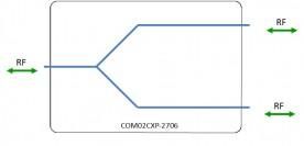 Wideband 2-8 GHz Splitter/Combiner - 2-Way - Model: COM02CXP-2706