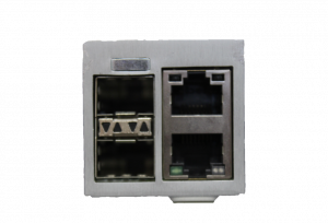 Front view of StingRay Genus Ethernet over Fibre Module